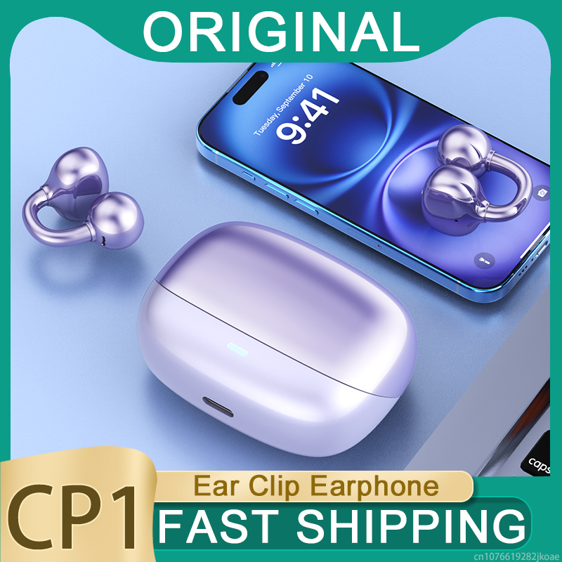 Original CP1 Ear Clip Headphones Wireless Bluetooth Earphones ENC Noise Cancelling Open Headset HiFi Stereo HD Mic Call Earbuds