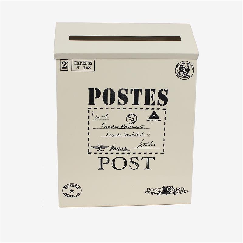 Straat Brievenbus Brievenbus Outdoor Mail Post Brief Doos Krant Retro Wandmontage: WHITE