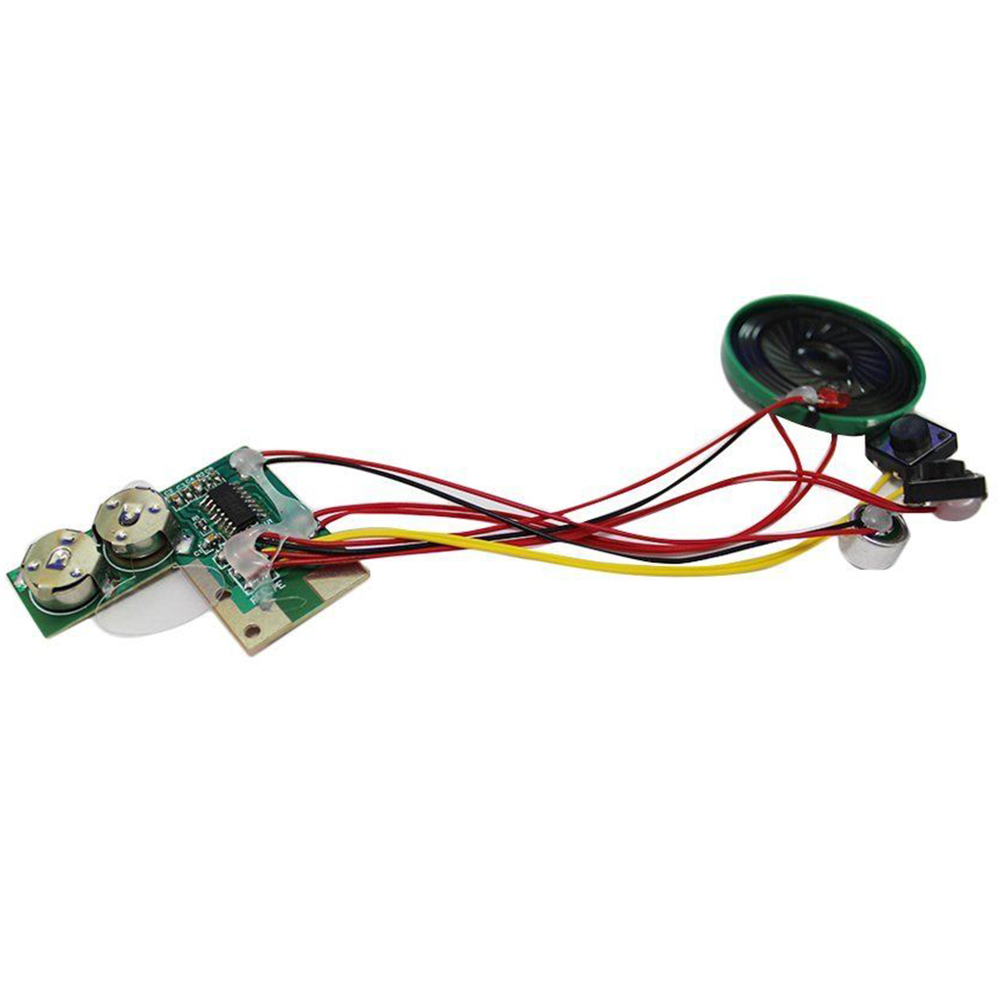 2 Pcs With Speaker Greeting Card Recordable Handmade RF Talk Chip Musical DIY Easy Operate Voice Module Battery Powered Black
