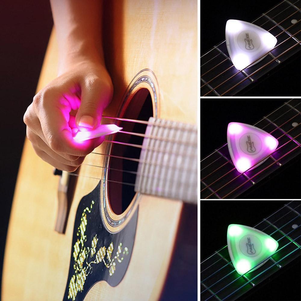 Shining Patent Zory Picks Non-slip Guitar Picks Jazz Plectrum For Electric Acoustic Guitar Bass Folk Color Bling Pick