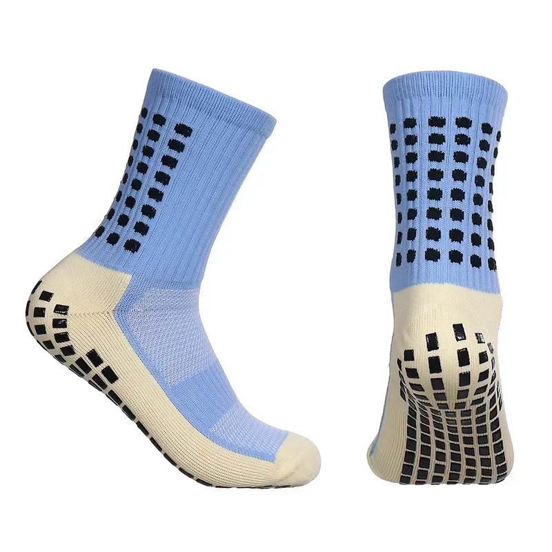 Heren Voetbal Sokken Sport Fietsen Grip Sokken Anti Slip Antislip Grip Pads voor Voetbal Basketbal Voetbaluitrusting: Oranje