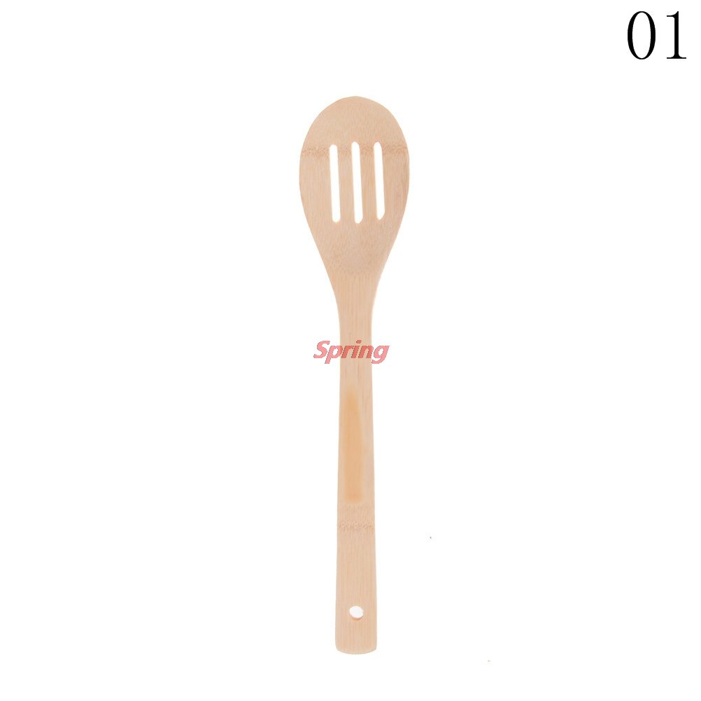 1pc Kitchen Spoon Spatula Mixing Lovely Bamboo Utensil Wooden Cooking Tools: 1