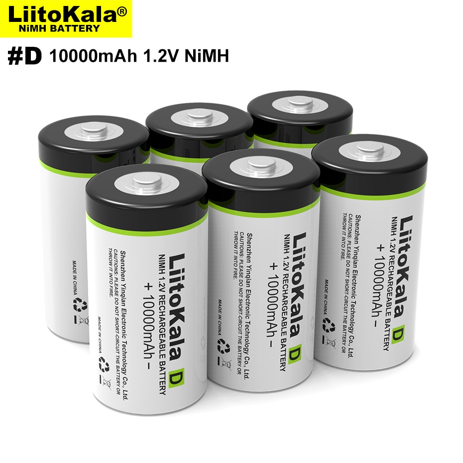 Rechargeable D Batteries - 10000mAh Ni-MH D Cell - 1-10PCS Pack - for Gas Stoves