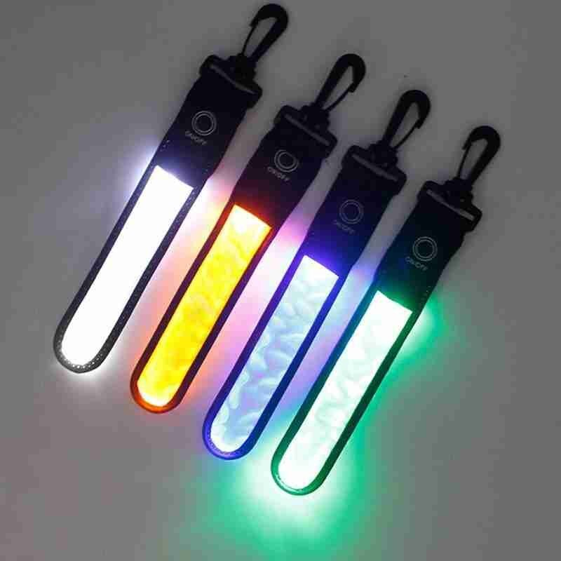 Reflective LED Light Arm Armband Strap Safety Belt Night Outdoor Accessories Reflective Lighting Pendant Decor Sports Bag Belt