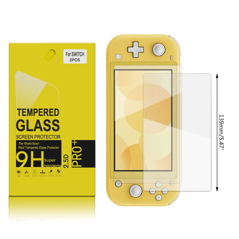 2pz anti-graffio Protezione Dello Schermo in Vetro Temperato Pellicola Protettiva per Nintend Interruttore Lite consolle di Gioco Accessori Da Gioco F3MA