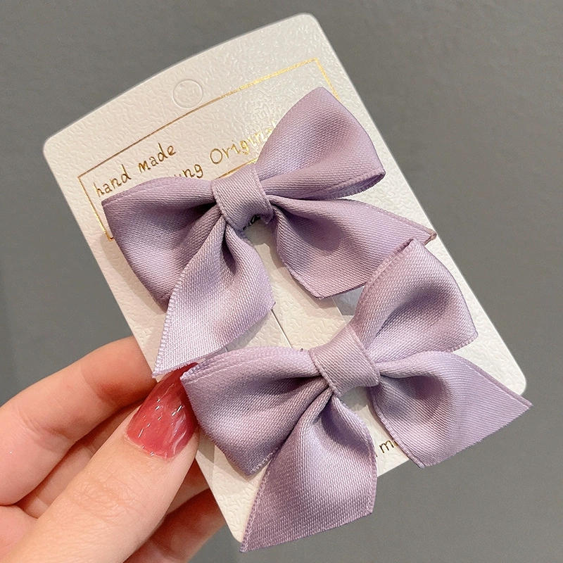 Pinza para el pelo con lazo para niños, tocado, pinza para el pelo de princesa para bebé, pinza para el pelo para niña pequeña, accesorios para el cabello: Lavanda