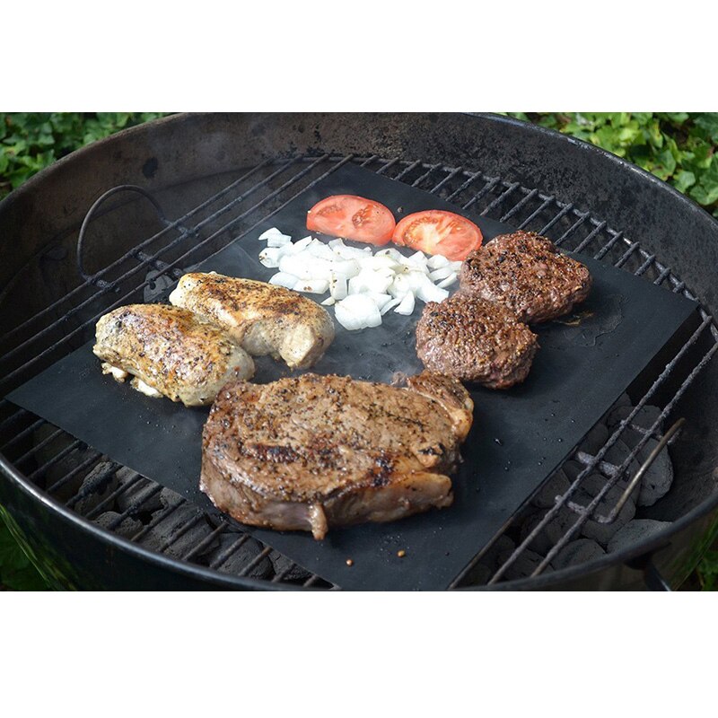 Kökstillbehör silikonbakmatta bbq matlagningsmatta svart återanvändbart nonstick-ark ugnsfack köksredskap köksredskap