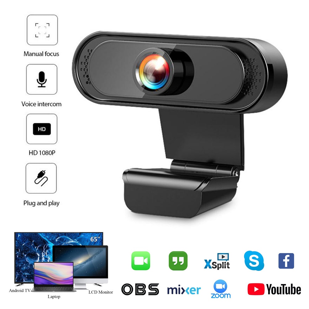 USB 2,0 Genuine Volle HD 1080P Webcam Kamera Digital Web Cam Mit Mircophone Für Pc Computer Laptop Webcam Kamera