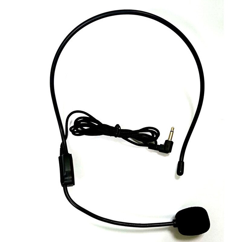 Head-mounted Headset Microphone Portable Lightweight Wired 3.5mm Plug Guide Lecture Speech Headset Mic for Teaching Meeting: Default Title