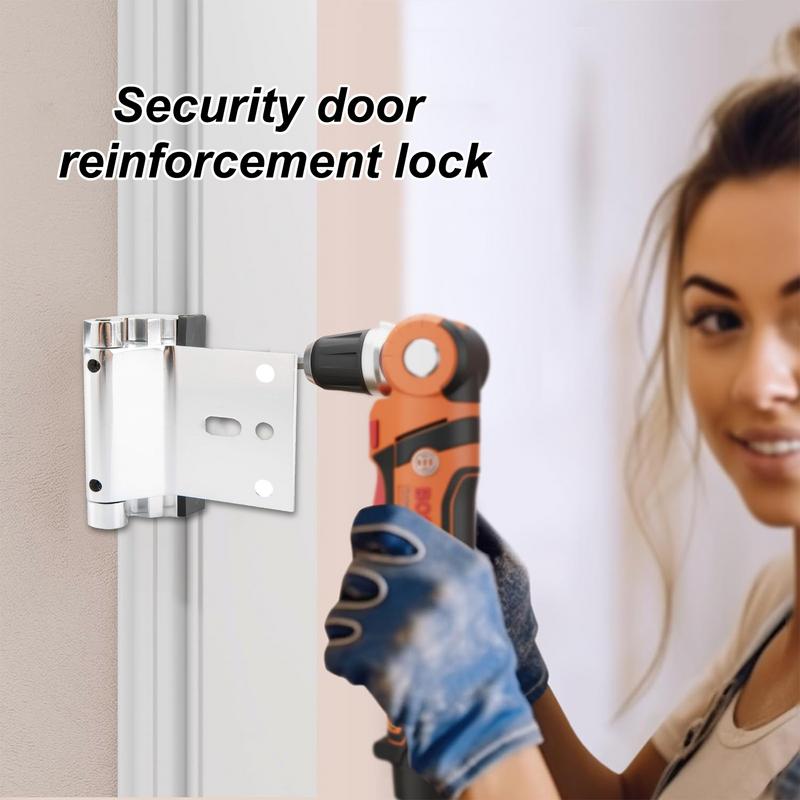 Door Security Latch High Security Door Latch Reinforcement Child Proof Door Lock With 4 Stainless Steel Screws Front Door
