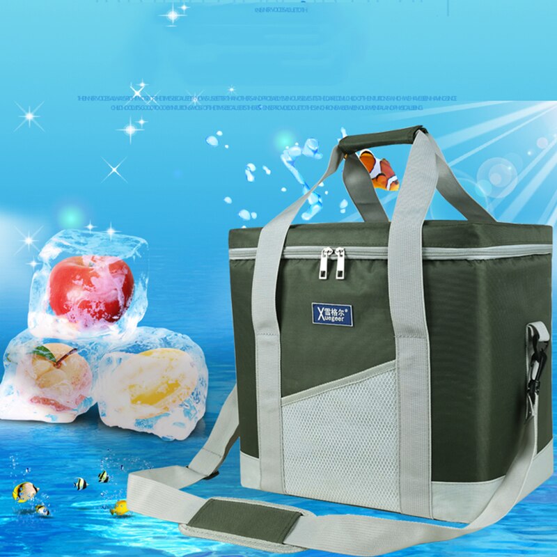 22L leak proof cooler bag large size thermal picnic lunch box vehicle insulation ice pack food drinks wine insulated cool bag