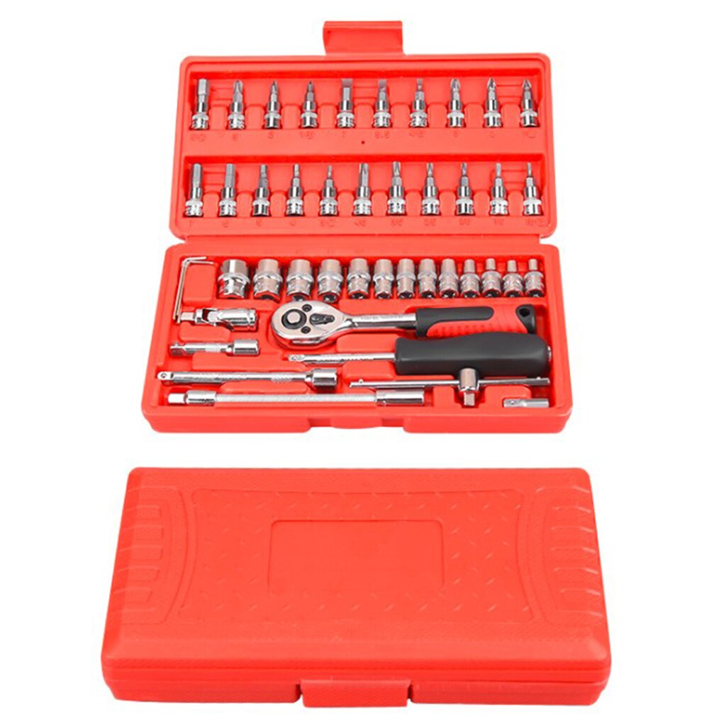 1/4 Quick socket Ratchet Torque Wrench Chrome Vanadium a set of keys for Bicycle repair kit Ratchet Wrench with 21 bit