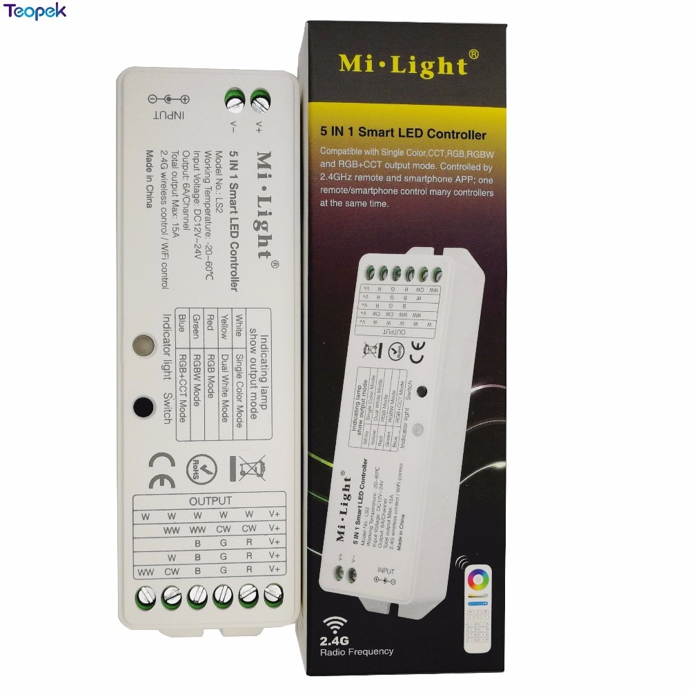 Miboxer 2.4g trådløs 8 sone rf mørkere fut 089 fjernkontroll  b8 berøringspanel veggmontert rgbww  ls2 5 i 1 ledet kontroller til rgb+cct