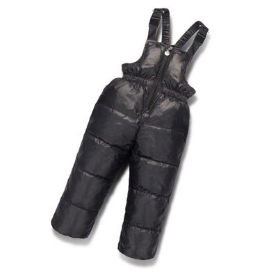Baby Boys Girls Winter Down Pants Children Thicken Overalls Outerwear Toddler White Duck Down Pant Kids Warm Trousers Jumpsuit: Black / 12M