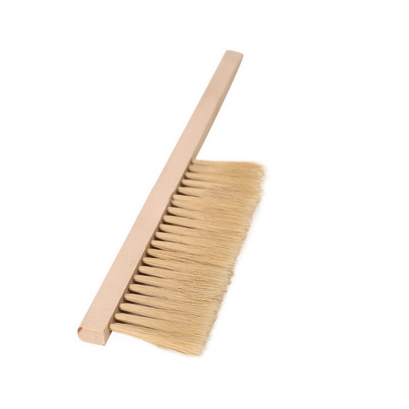 Cepillo para Miel de madera de Herramientas de apicultura, barrido de abejas, dos filas de pelo de cola de caballo, equipo de Apicultura: yellow