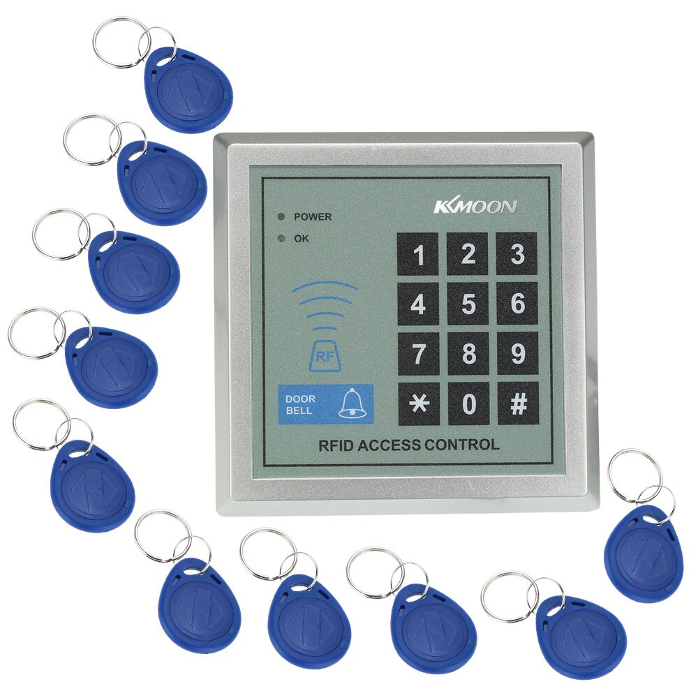 Door Access Control System Kit RFID Keypad + Power Supply + Electric 180KG Magnetic Lock Strike Door Locks for Home