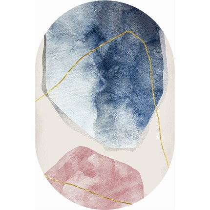 Ovale Tapijt Woonkamer Slaapkamer Antislip Zachte Mooie Decoratieve Floor Mat