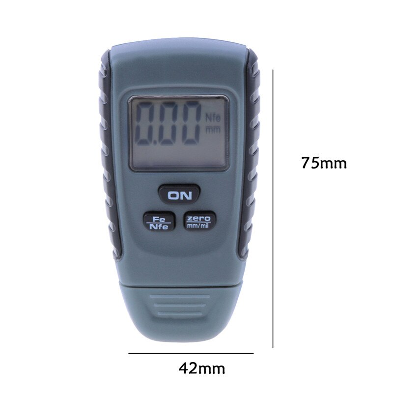 Belægning maling tykkelse gauge tester ultralyd film mini bil belægning måling maling måler instrument 0-1.25mm rm660