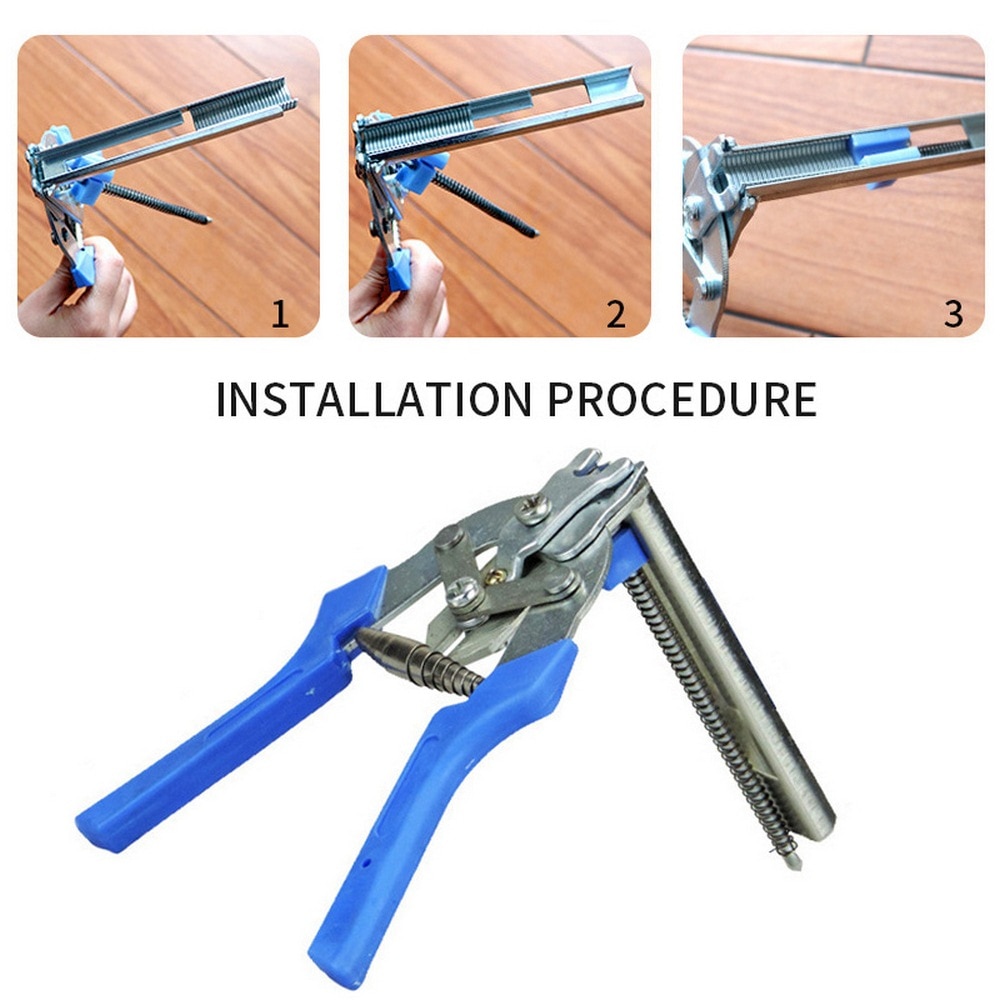 Hog Ring Plier Tool Heavy Duty 600pcs M Clips Chicken Mesh Cage Wire Fencing Ring Plier High Strength Welding Repair Hand Tools