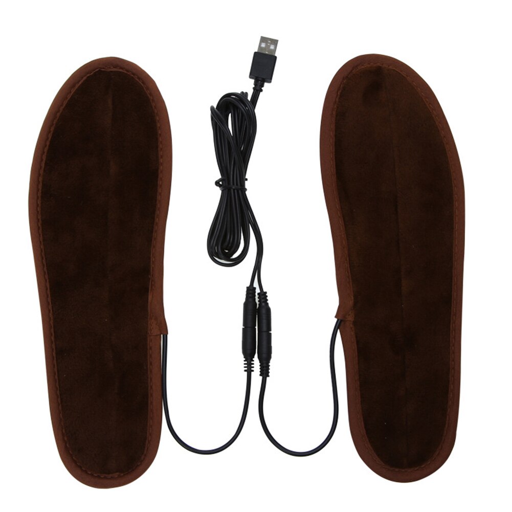 1 Paar Zachte Koude-Proof Usb Opladen Elektrische Verwarming Binnenzool Voet Warmer Pad
