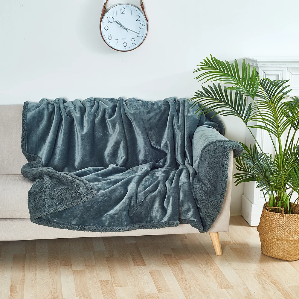 Romantische Decke für Paare, Winter, warm, gemütlich, zottelige Decke, verdickte König-Größe-Decke, 100 % wasserdicht und schmutzabweisend, Decke: König / Grau