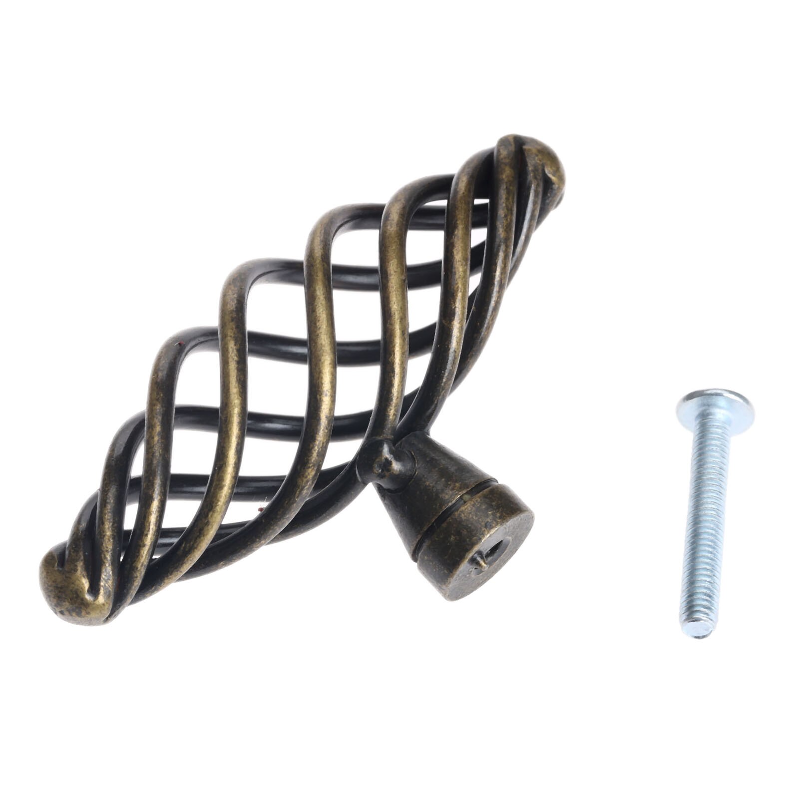 Vintage fuglebur trækhåndtag antik bronze udhult skab trækker skuffeknopper garderobe dørtrækkere