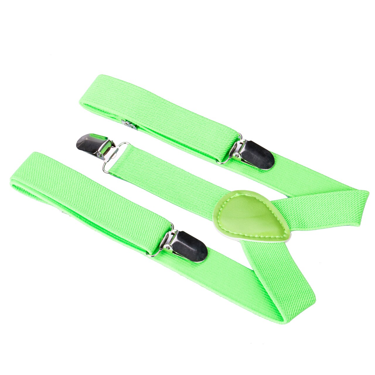 8 farver drenge piger elastiske seler y-formet med justerbare stropper seler: Fluorescerende grøn