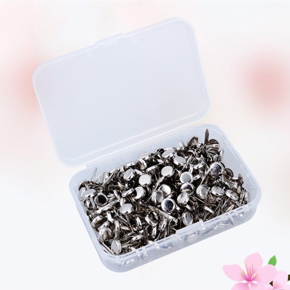 200pcs Durable Iron Metal Brads Brad Fastener Metal Paper Fasteners for Crafts DIY