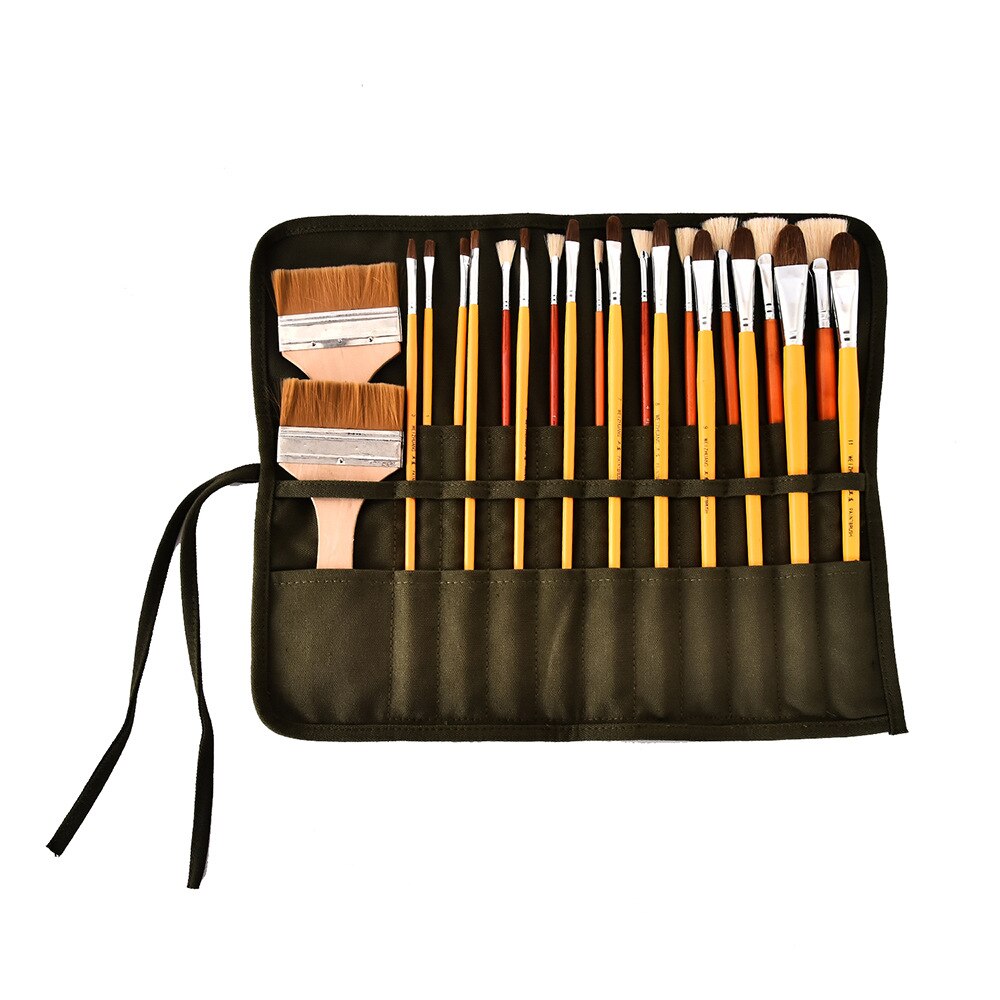 20 Slots Pencil Case Roll Pencilcase School for Girl Boy Pen Bag Canvas Penal Crayon Pouch Stationery Kit Cartridge Pencilfolder