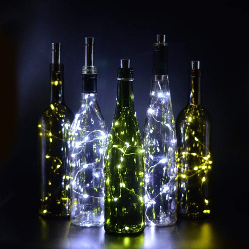 Lumières Noël liège pour bouteilles Guirlandes lumineuses LED