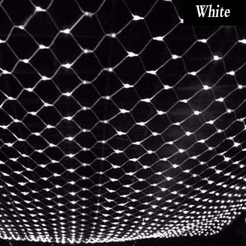 Led Net Lights Mesh Fairy Garland Wedding Christmas String Light Outdoor Waterproof Festival Garden Decor 220V Lamps: White / 1.5X1.5M 96LED
