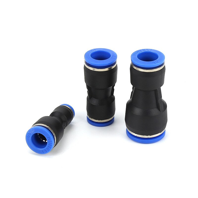 4mm 6mm 8mm 10mm 12mm 14mm 16mm Hose Tube Union Straight Reducer One Touch Air Pneumatic Push In Pipe Fitting Quick Connector