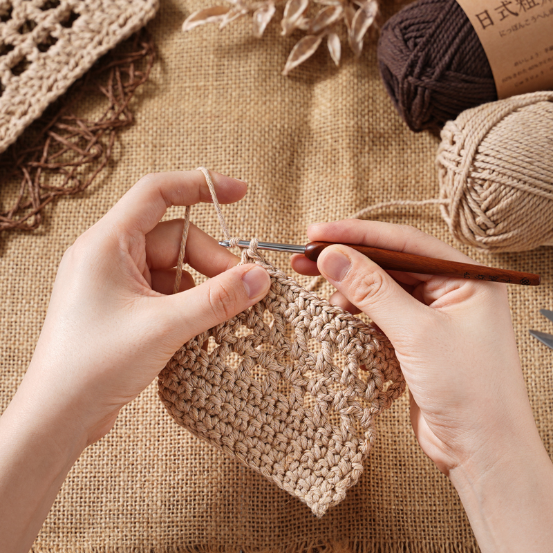 Hilo para sombrero con gancho de lino grueso de estilo japonés, 100G, antipilling, hilo de alta tenacidad para bolsa de ganchillo a mano