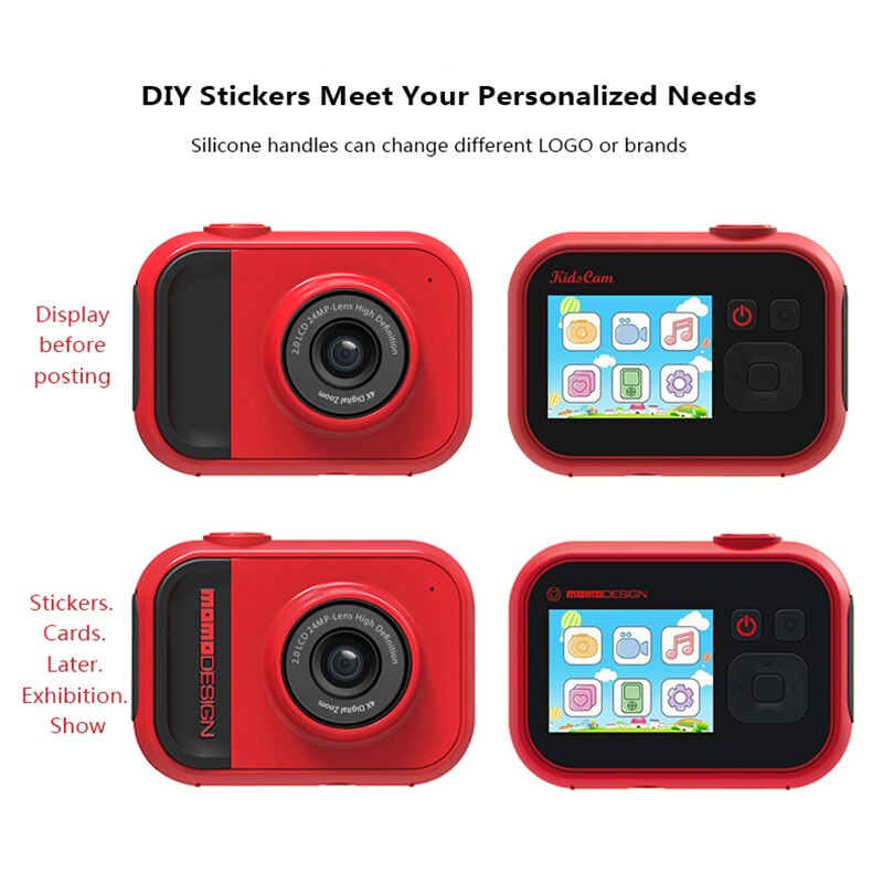 Cámara de vídeo portátil con pantalla LCD de 1080P, zoom 4x, cámara para niños, carga USB