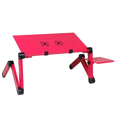 Soporte de escritorio plegable para ordenador portátil Magic Union ajustable con ventilador de refrigeración mesa de cama para ordenador bandeja de cama Escritorio de estudio: HH3468SDRE