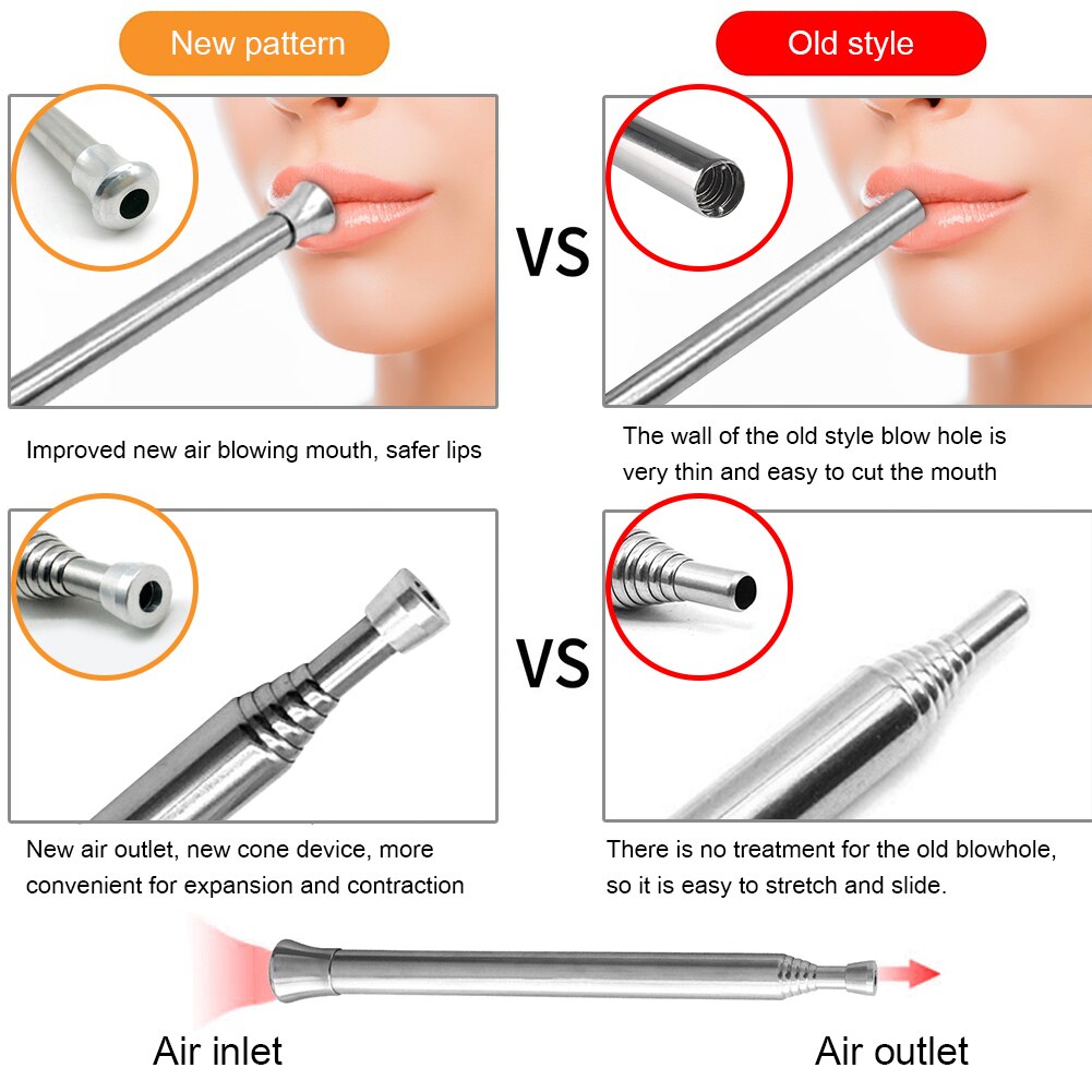 Blow Brand Buis Mond Blaaspijp Inklapbare Hoge Effectieve Tiny Outdoor Strand Tuin Tool Camping Apparatuur Blazen Brand Stok