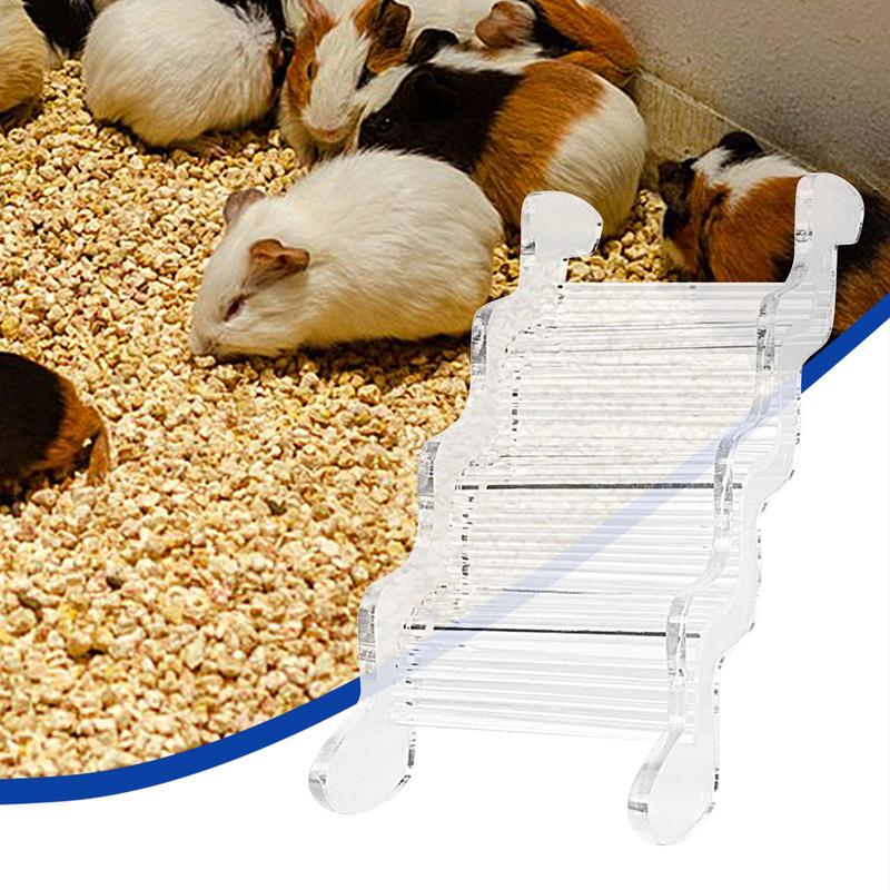 Hamster Stairs Clear Acrylic Climbing Toys For Hamsters Small Animal Ramp Hamster Furniture For Gerbils Mice Small Animals