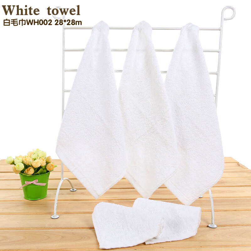 All cotton white 26*26 cm handkerchief The water is easy to clean small towel Clean cloth for men 1 bags, 10 pieces