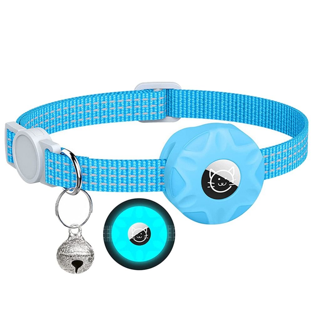 Katt med gps för airtag-tillbehör, anti-förlorade halsband för apple airtags-hållare, spårningsbox, husdjurshalsband: Plommon