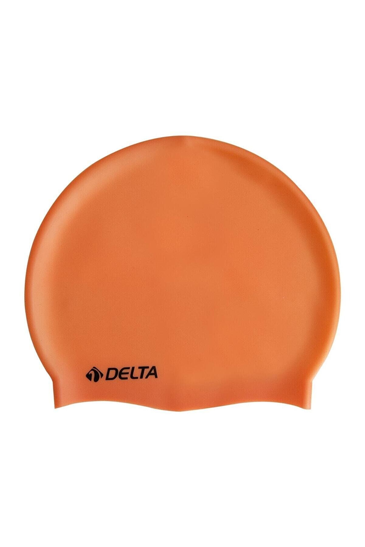 Bonnet de bain en Silicone, pour piscine de luxe, couleur unie Piscine et fruits de mer. Taille Standard. Pour adulte et enfant: ORANGE