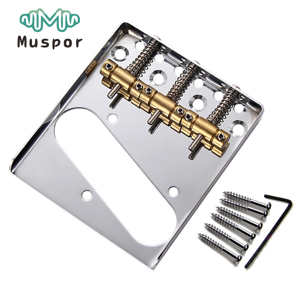 Puente del asiento del Cenicero de la silla de 3 TL con los tornillos para la guitarra eléctrica telescópica del Fender Telecaster: Copper