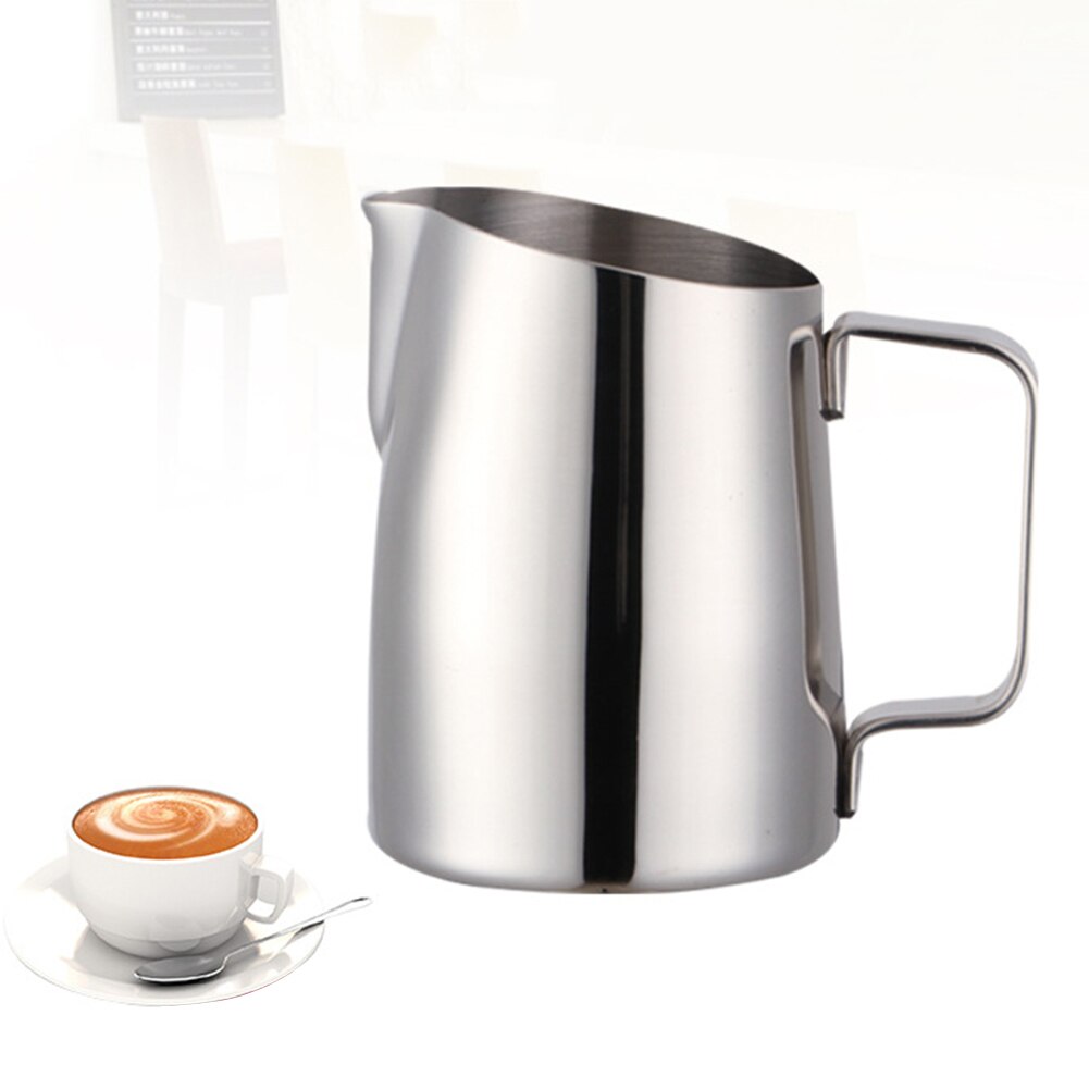 400ml rustfritt stål gjør-det-selv-kaffe espressokanne latte melkeskummende kanne espresso kaffe barista håndverkskanne kopp kaffeutstyr