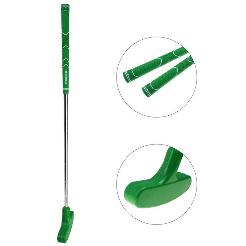 CRESTGOLF Golf Club Double-way Two Sides Junior Golf Putter 24 inches,Suitable for both right handed and left handed Golf Putter: green