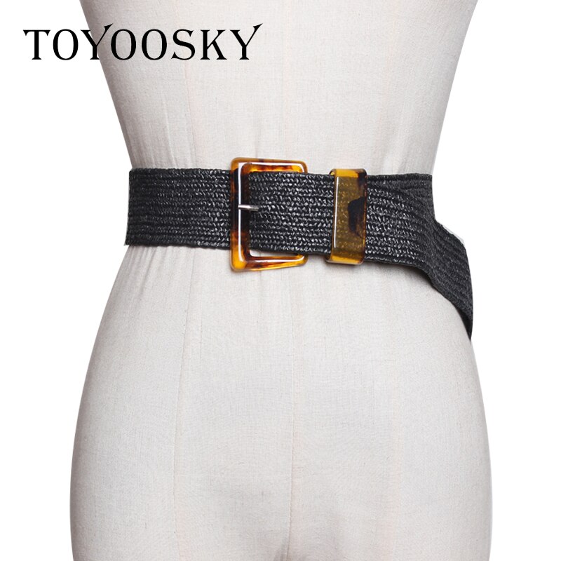 Cinturón bohemio étnico de para mujer, vestido y sobretodo con cinturón ancho, hebilla de Pin tejida, cinturón de para