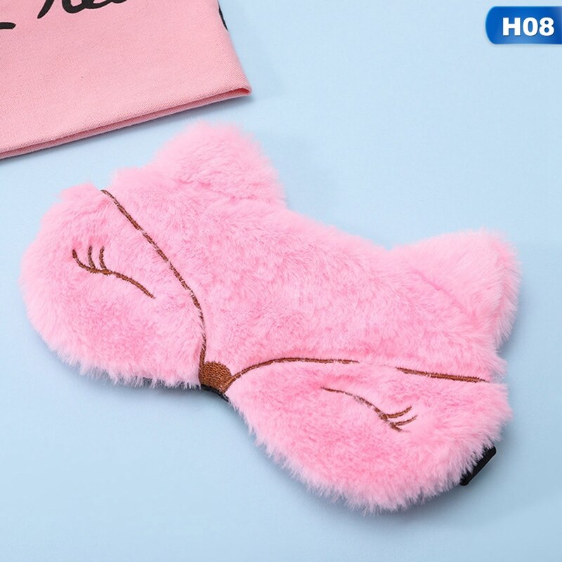Licorne oeil masque dégradé coloré dessin animé Animal masque de couchage en peluche oeil ombre couverture ombre approprié voyage maison fête: 8
