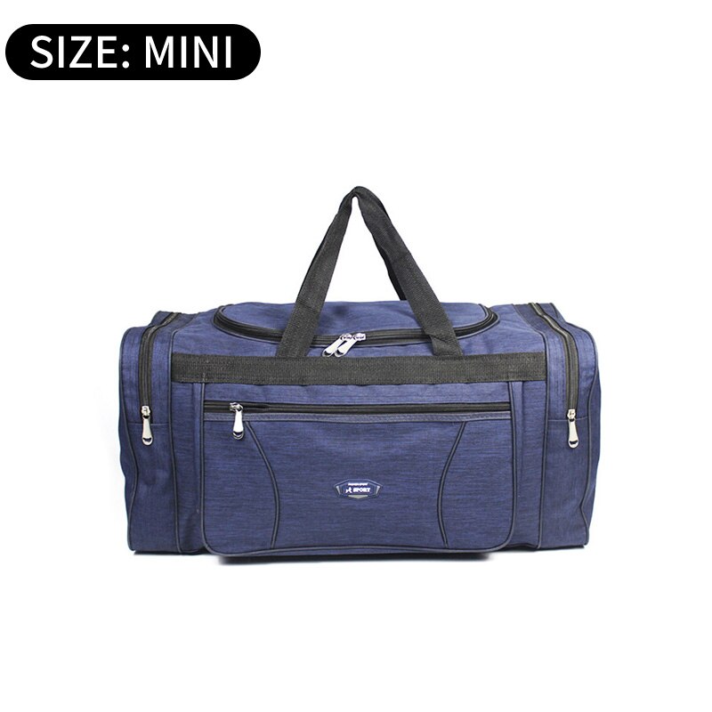 Bolsa de viaje Oxford para hombre y mujer, Maleta de viaje, bolsa de gran capacidad para hombre, bolsa deportiva para gimnasio XAB1: Mini Blue