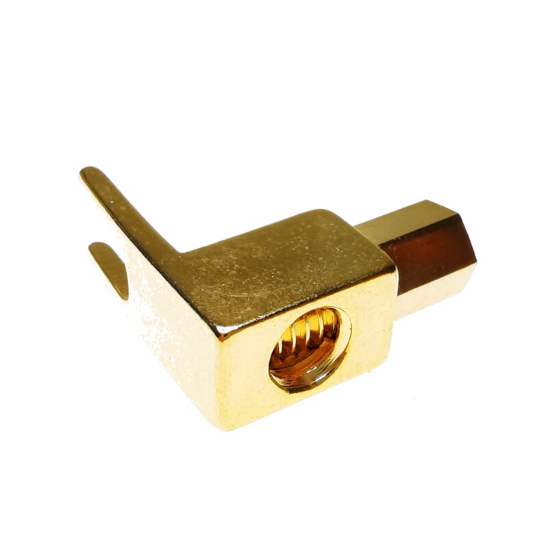 1 stück -50 stück messing vergoldeter rechtwinkliger hifi-audio-lautsprecherkabel-y-adapter (gabelstecker: bananenstecker auf gabelstecker)