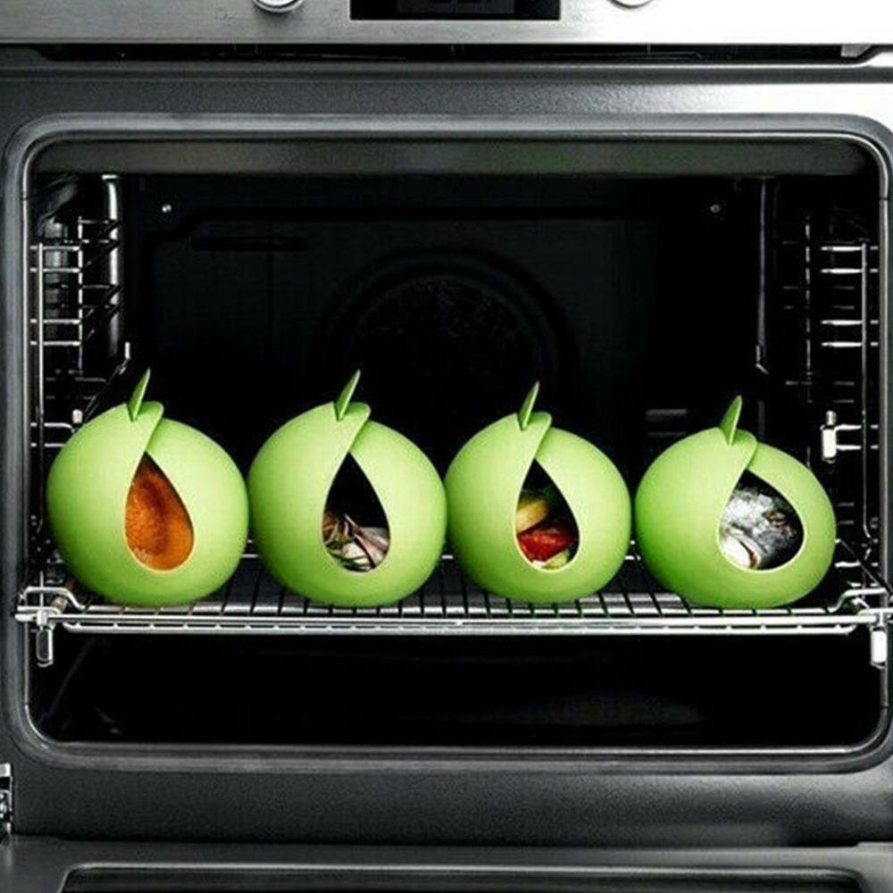 Plancha de vapor para horno microondas de cocina, utensilio de cocina de silicona plegable para alimentos, pasta suave, R9P9, novedad de