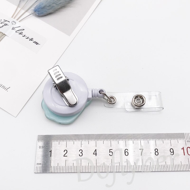 Smuk glitter shell stjerne sygeplejerske læge id-kortholder udtrækkeligt arbejde badge indehaver studerende navneskilt hjul kontorartikler