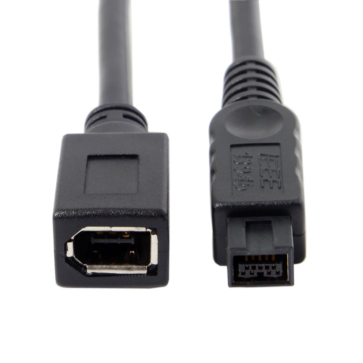 Xiwai Cablecc Black Color IEEE 1394 6PIN Female to 1394b 9PIN male Firewire 400 TO 800 Cable 10cm
